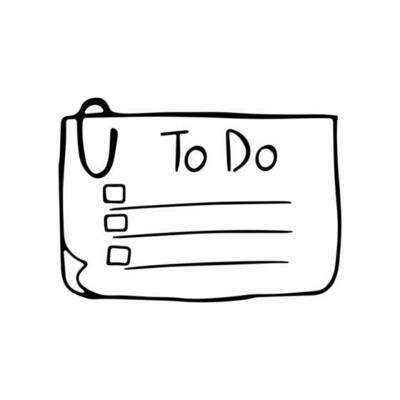 To Do List Clip Art Black And White