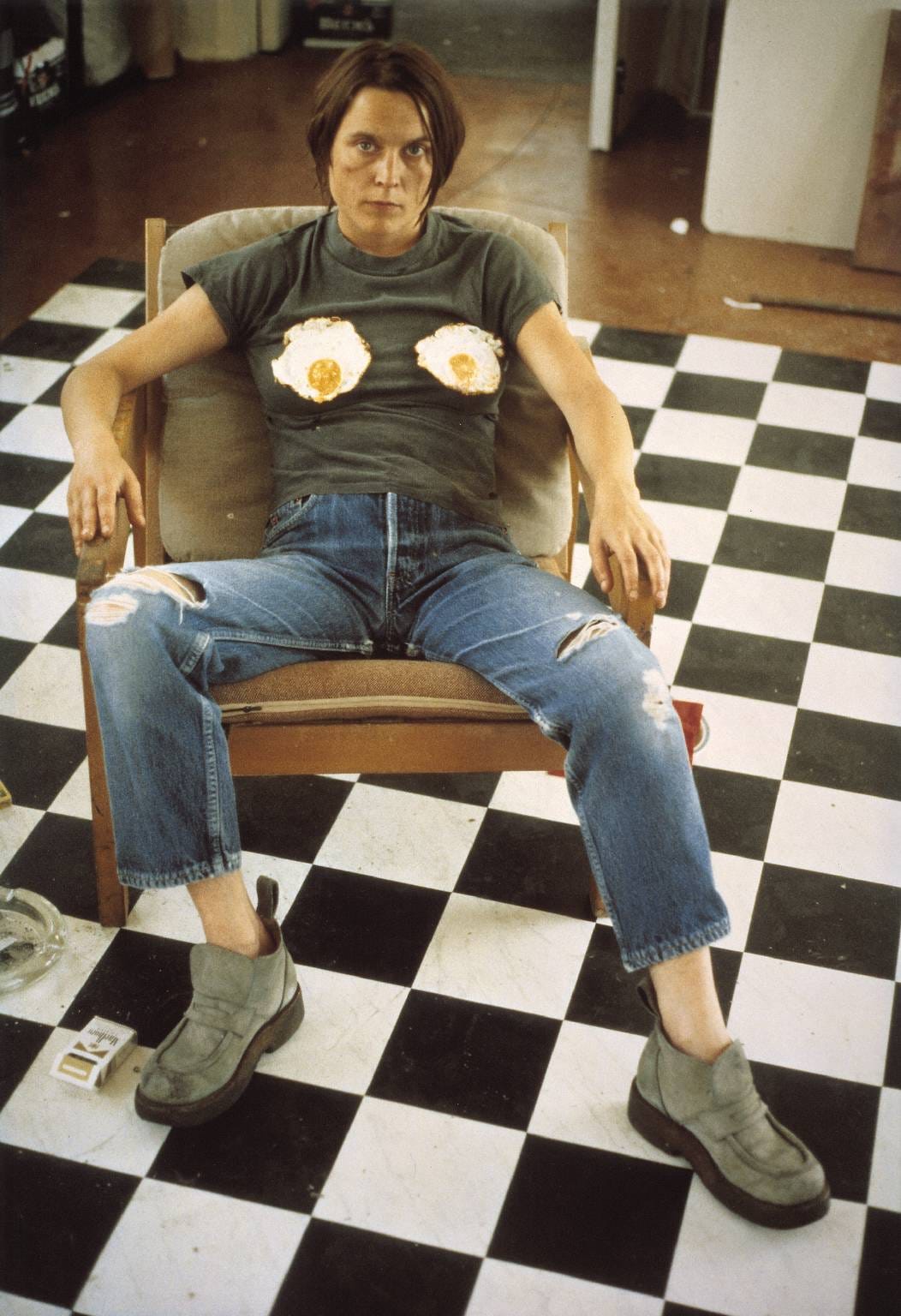Self Portrait with Fried Eggs', Sarah Lucas, 1996 | Tate