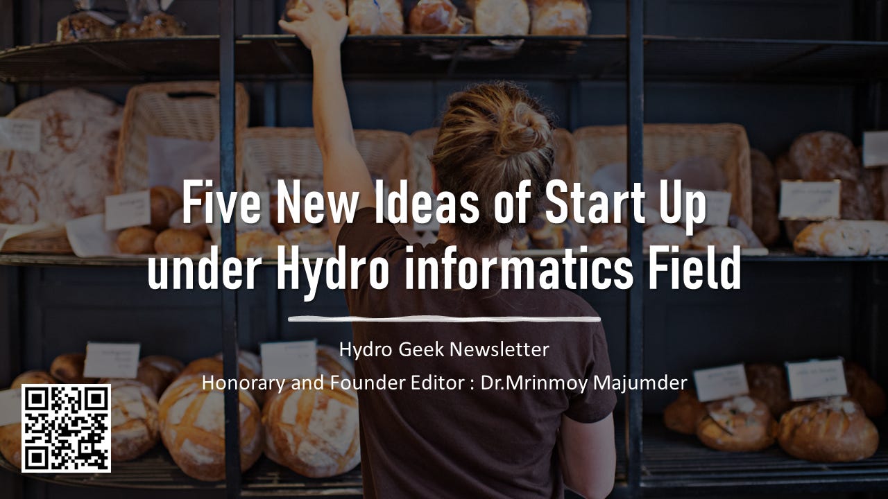 Five New Ideas of Start Up under Hydro informatics Field