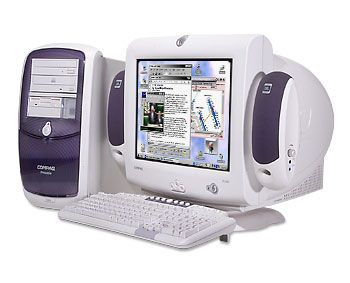 Compaq Presario desktop setup from the late 1990s.