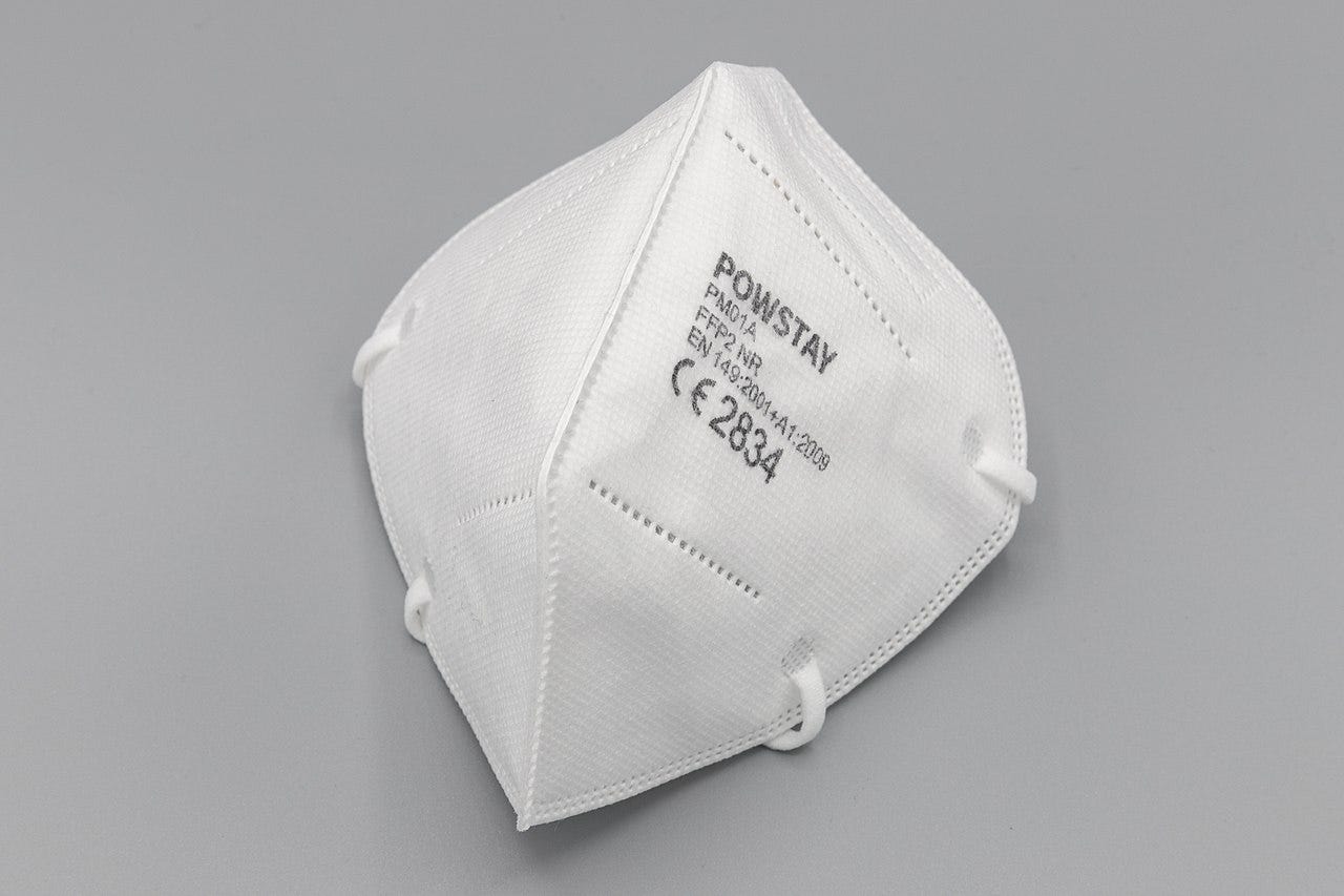 Photo of FFP2 face mask respirator