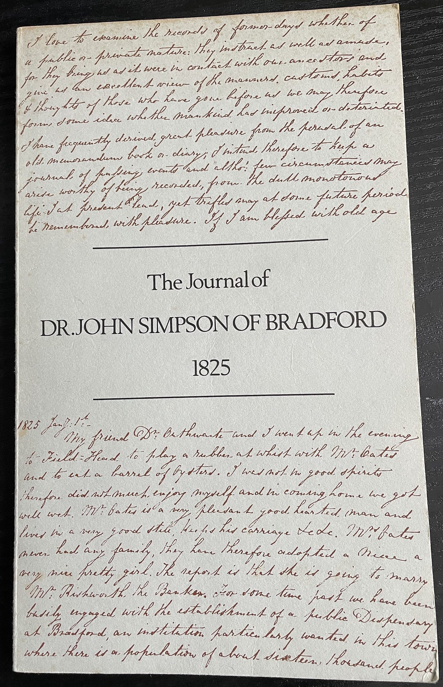 The Journal of Dr John Simpson of Bradford 1825