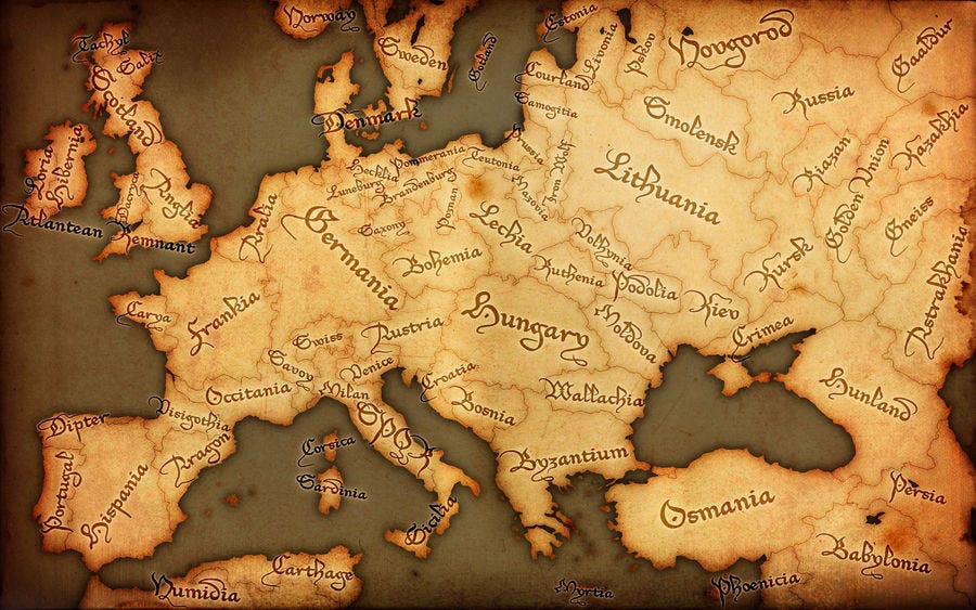 Fantasy Europe Map - Medieval by GTD-Orion on DeviantArt