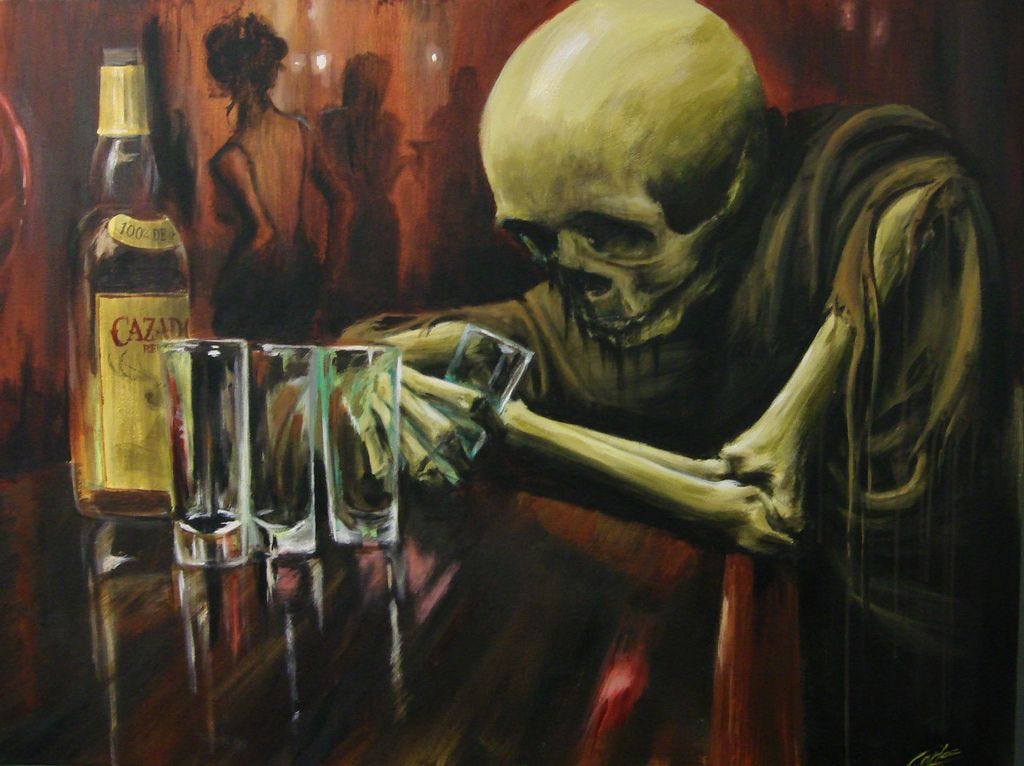 Casadores by Carlos Torres | Painting, Skull art, Skeleton art
