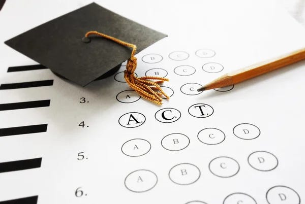 ACT exam paper — Stock Photo, Image