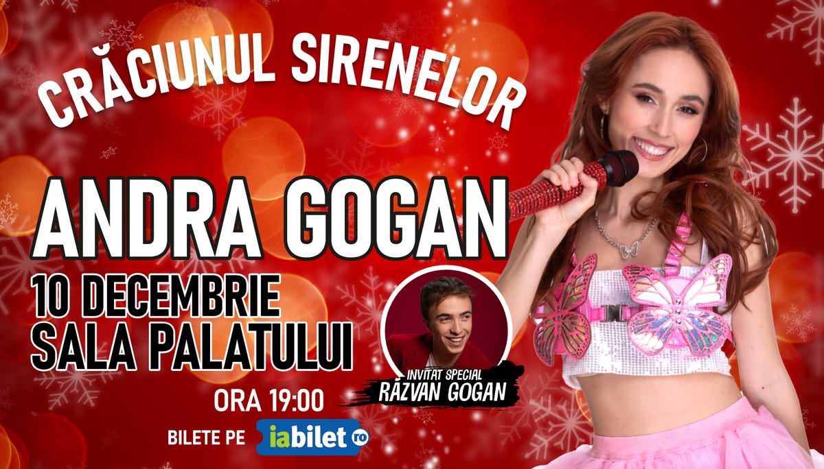 Bilete Concert Andra Gogan - 10 dec, ora 19:00 - Sala Palatului - iaBilet.ro