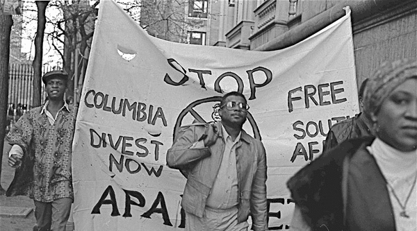 April 4, 1985: Students Blockade Columbia Univ. to Protest Apartheid 