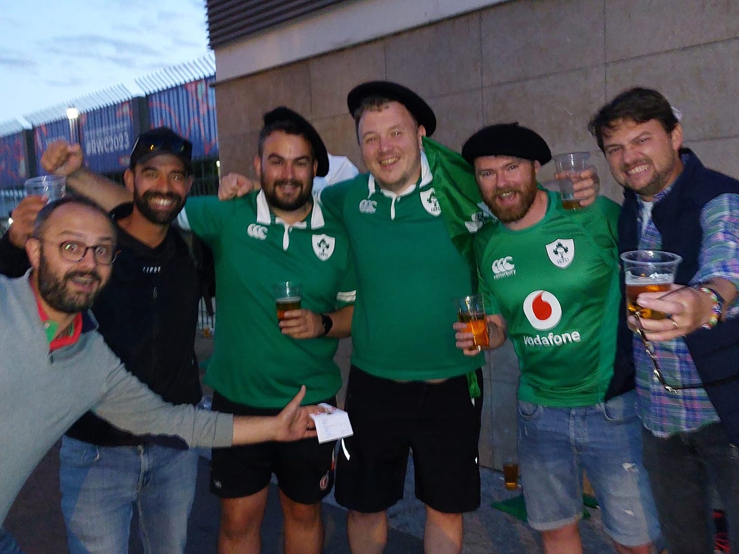 Moi ça roule, je me remet de l'ambiance folle avec les Irlandais lors de la coupe du monde de rugby