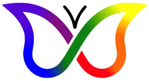Popular ADHD rainbow butterfly awareness symbol.