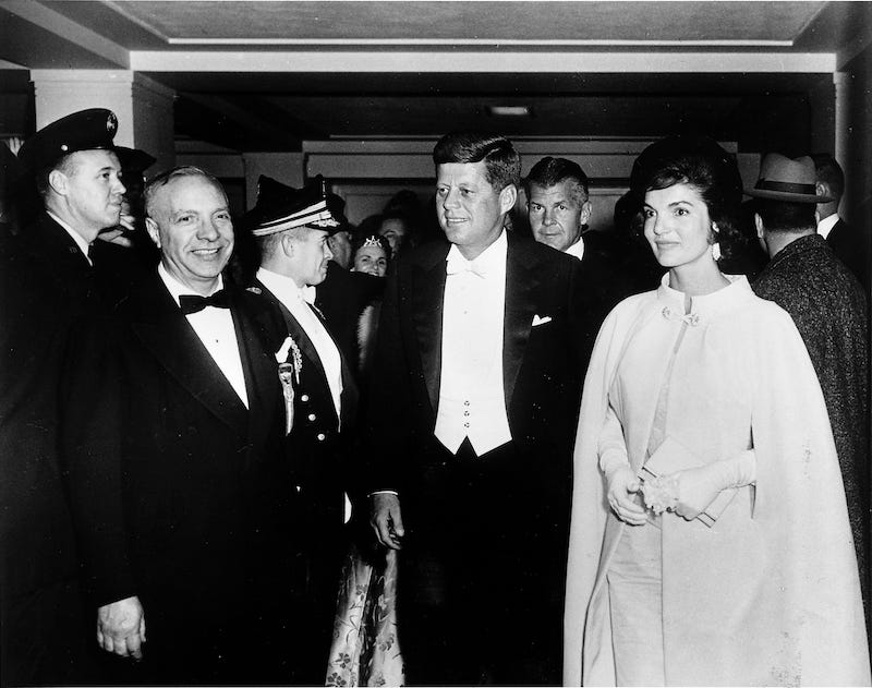 U.S. President John F. Kennedy with his wife Jackie.