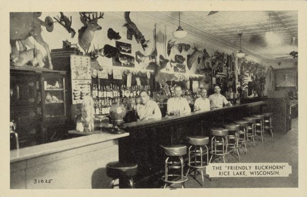 The Friendly Buckhorn | Postcard | Wisconsin Historical Society