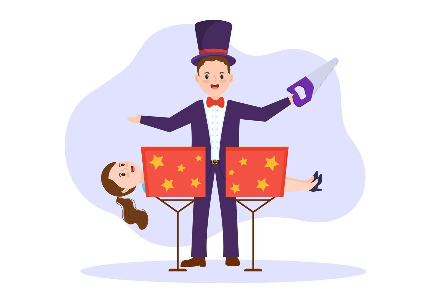 Magician Illusionist Conjuring Tricks and Waving a Magic Wand above his  Mysterious Hat on a Stage in Template Hand Drawn Cartoon Flat Illustration  12390140 Vector Art at Vecteezy