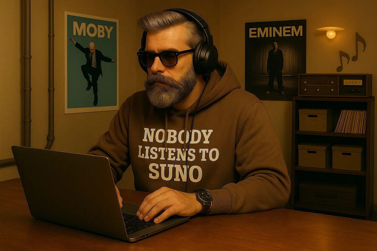 Nobody listens to Suno. Especially not Eminim and Moby.