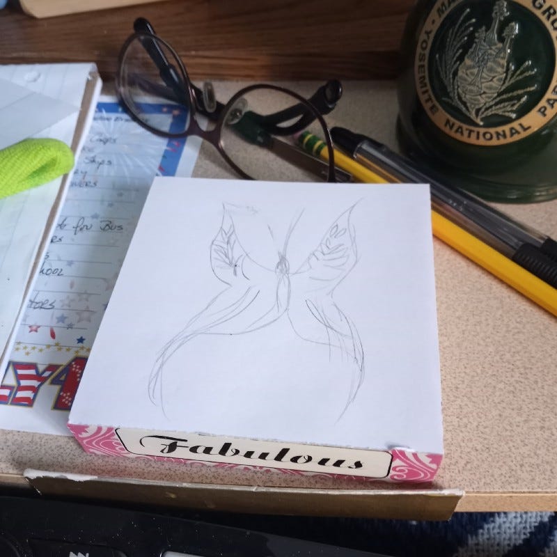 A quick sketch of a butterfly by the author Pauline E