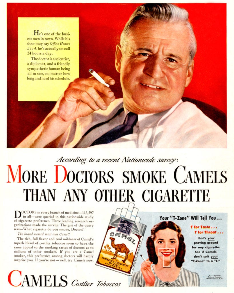 Doctors smoking? New exhibit displays now-startling ads - Scope