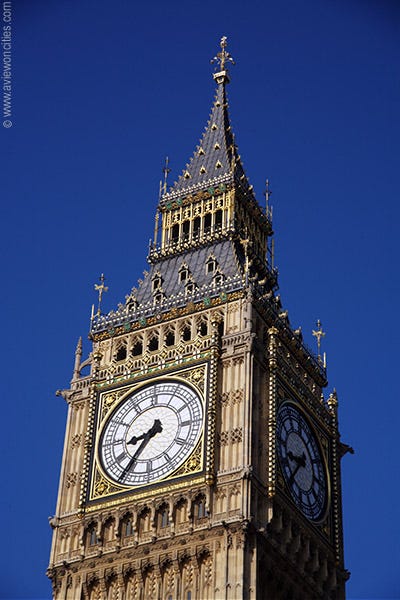 Big Ben clock detail