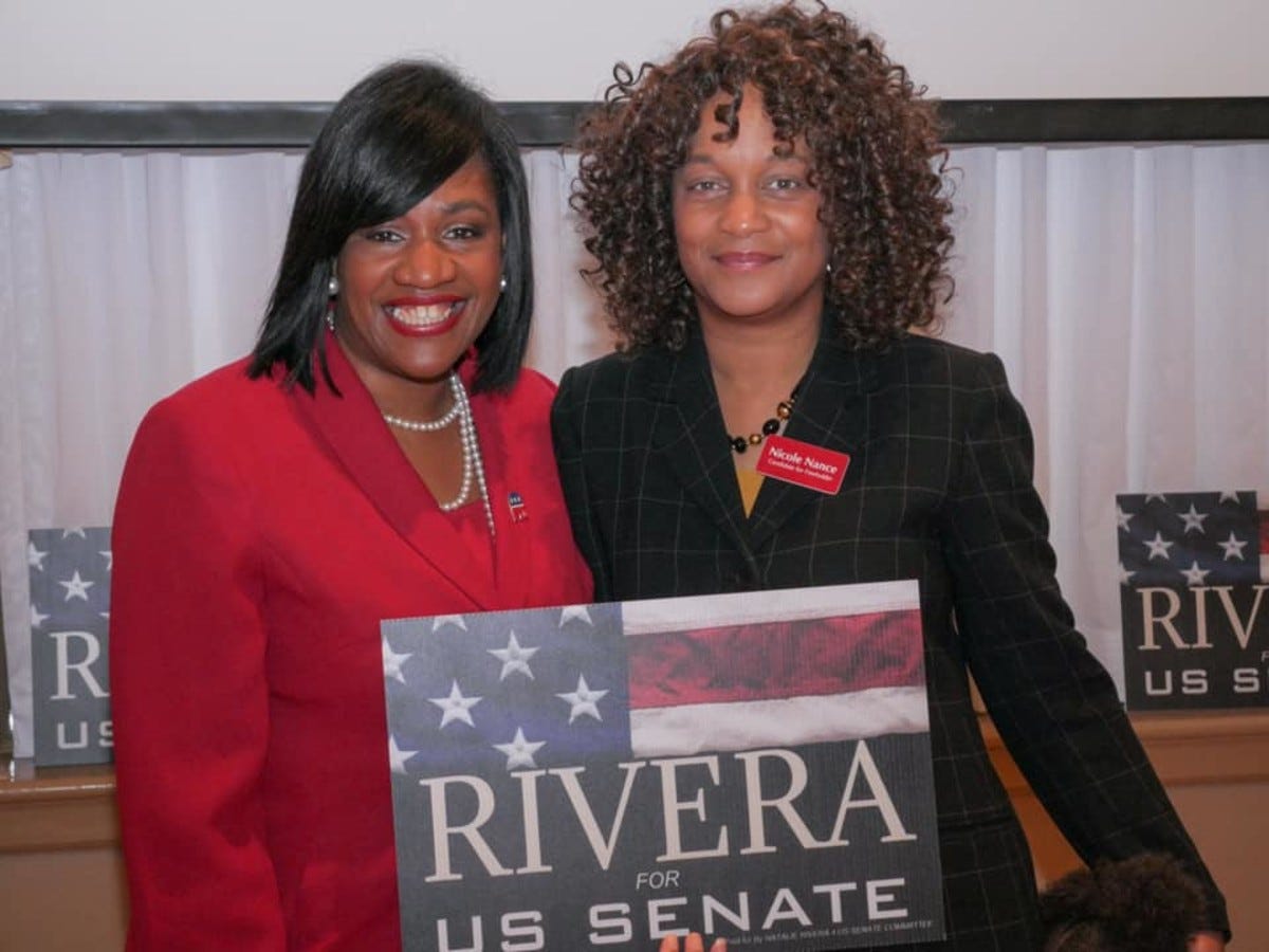 Rivera campaigning for Senate