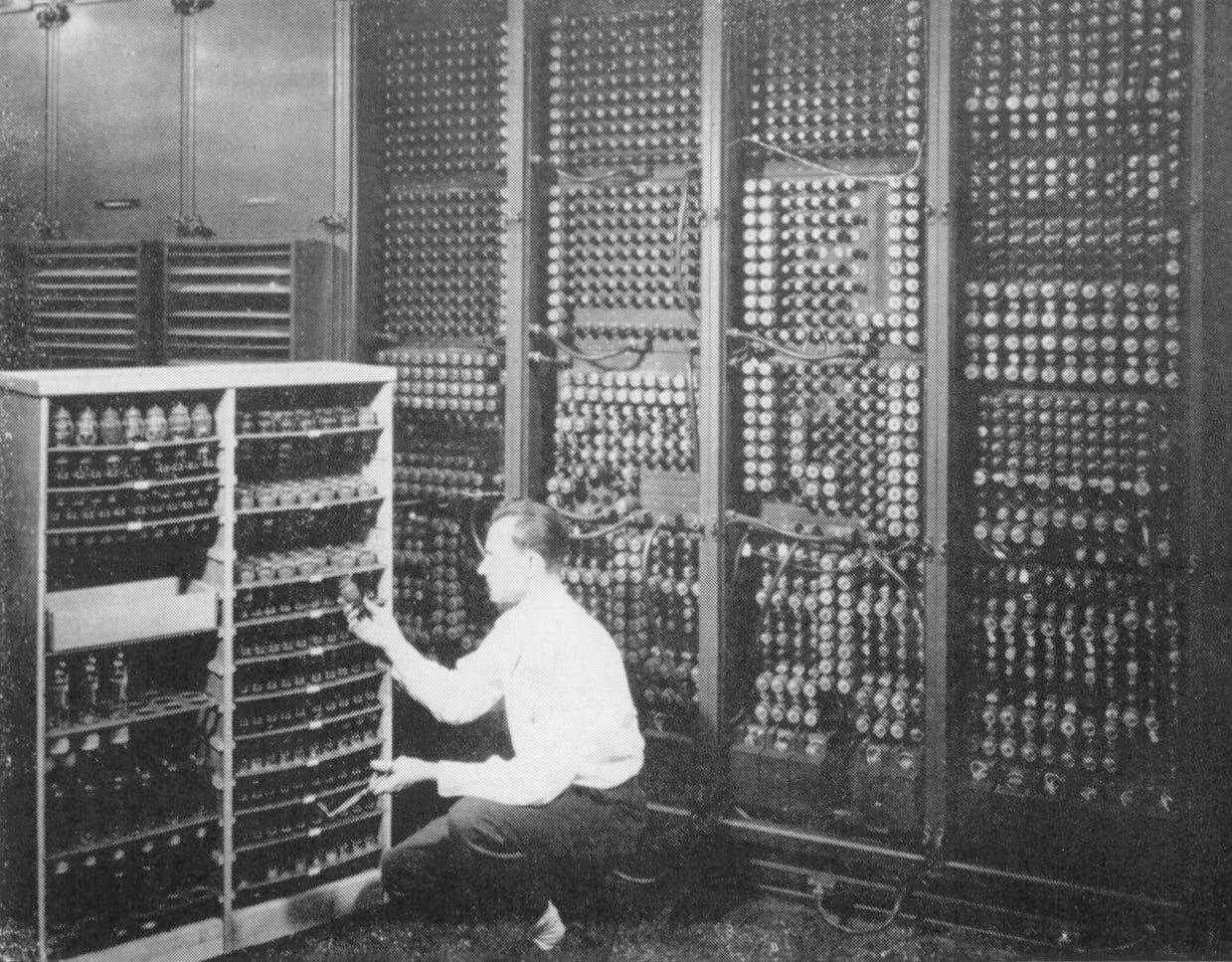 ENIAC, the first computer.