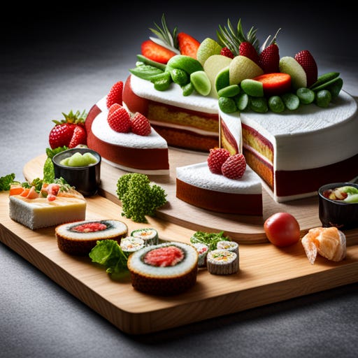 2487397301_A table filled with slices of cheesecake, sushi ro_xl-beta-v2-2-2.png