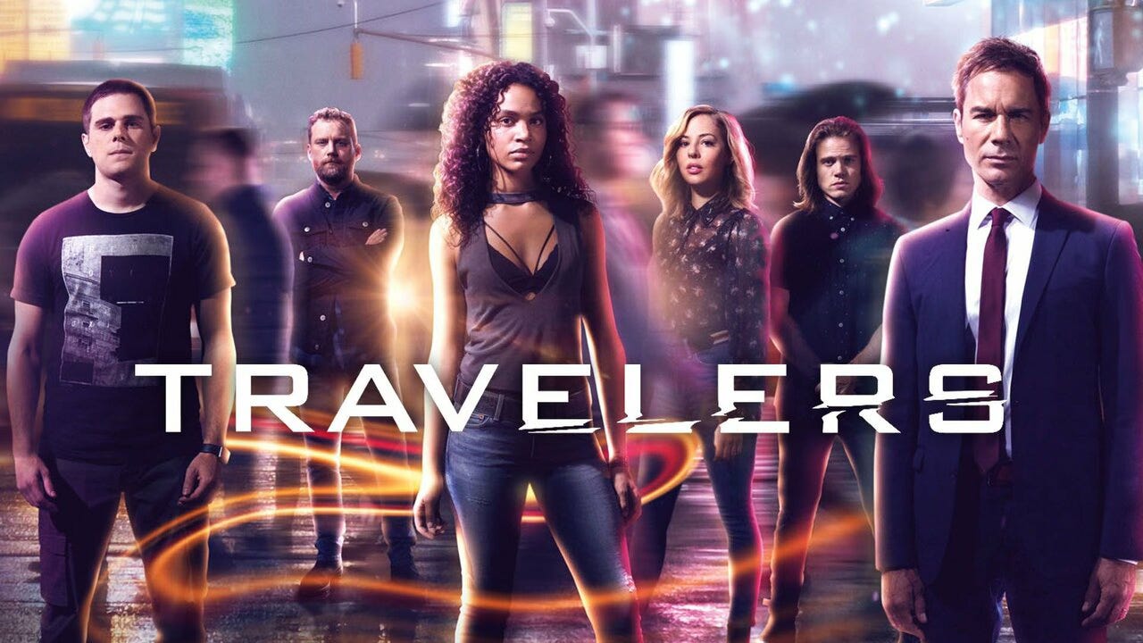 Poster for the TV series "Travelers"