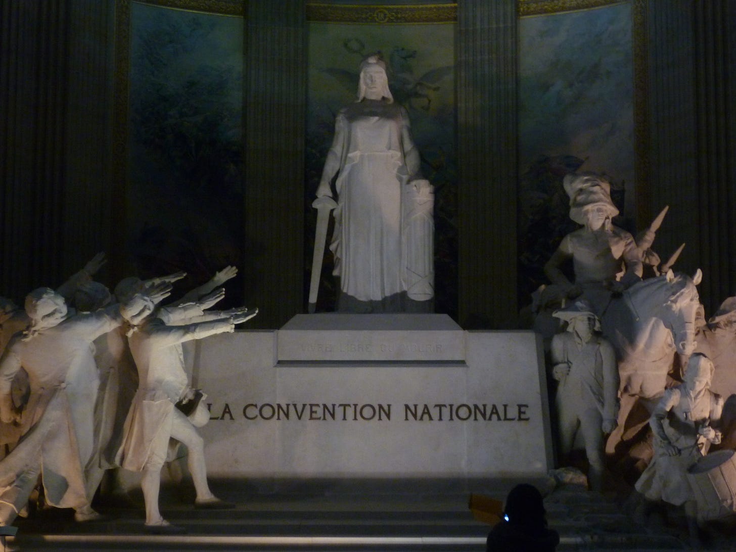 La convention nationale statue in the Pantheon in Paris