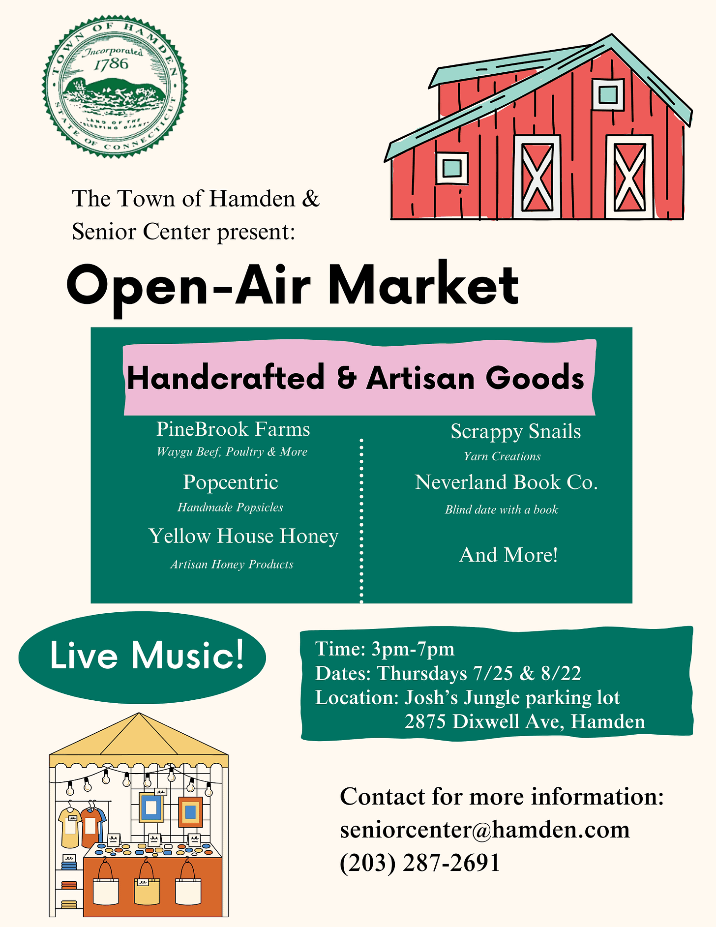 july 25 and aug 22 open air market