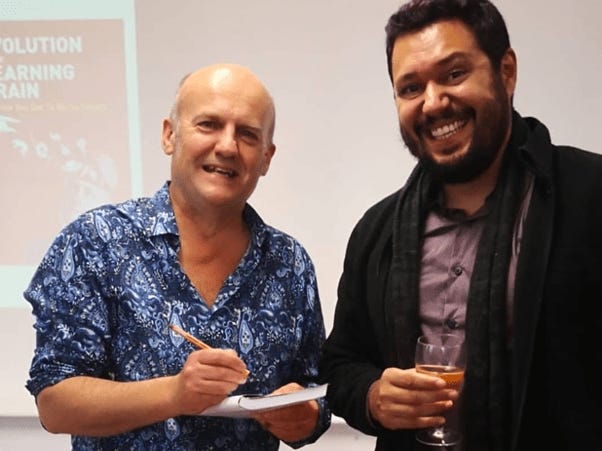 Paul Howard-Jones signing my copy of his book during the launch in 2018