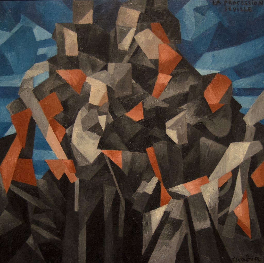 File:Francis Picabia, 1912, The Procession, Seville, oil on canvas, 121.9 x  121.9 cm, National Gallery of Art, Washington DC.jpg - Wikimedia Commons