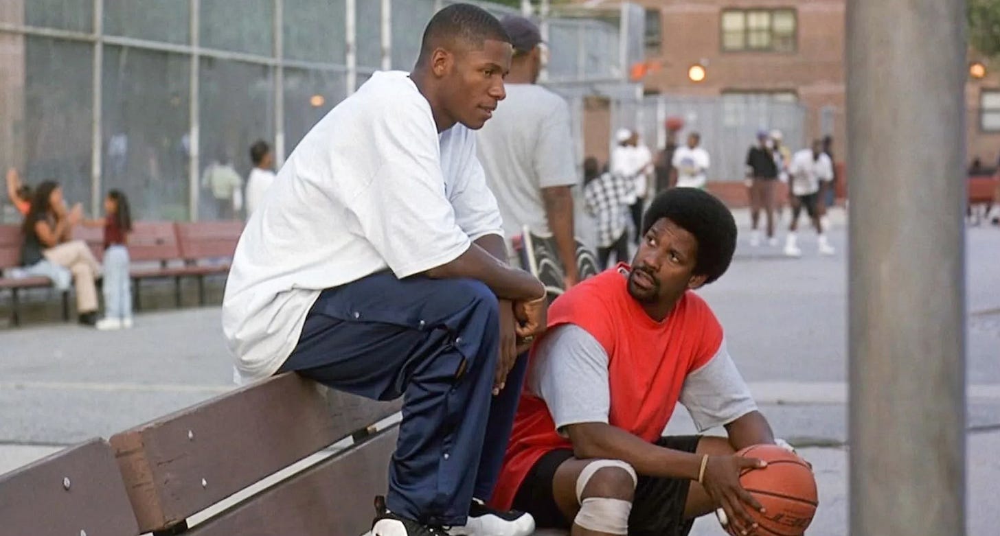 Ray Allen as Jesus Shuttlesworth and Denzel Washington as Jake Shuttlesworth in He Got Game Ray Allen as Jesus Shuttlesworth and Denzel Washington as Jake Shuttlesworth in He Got Game