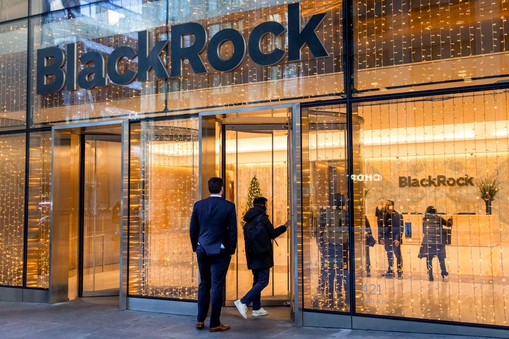 The BlackRock headquarters in New York, New York. The firm is implicated in a case in which American Airlines has been accused of violating their legal responsibility to its employees by contracting the firm that adheres the ESG investment strategies.