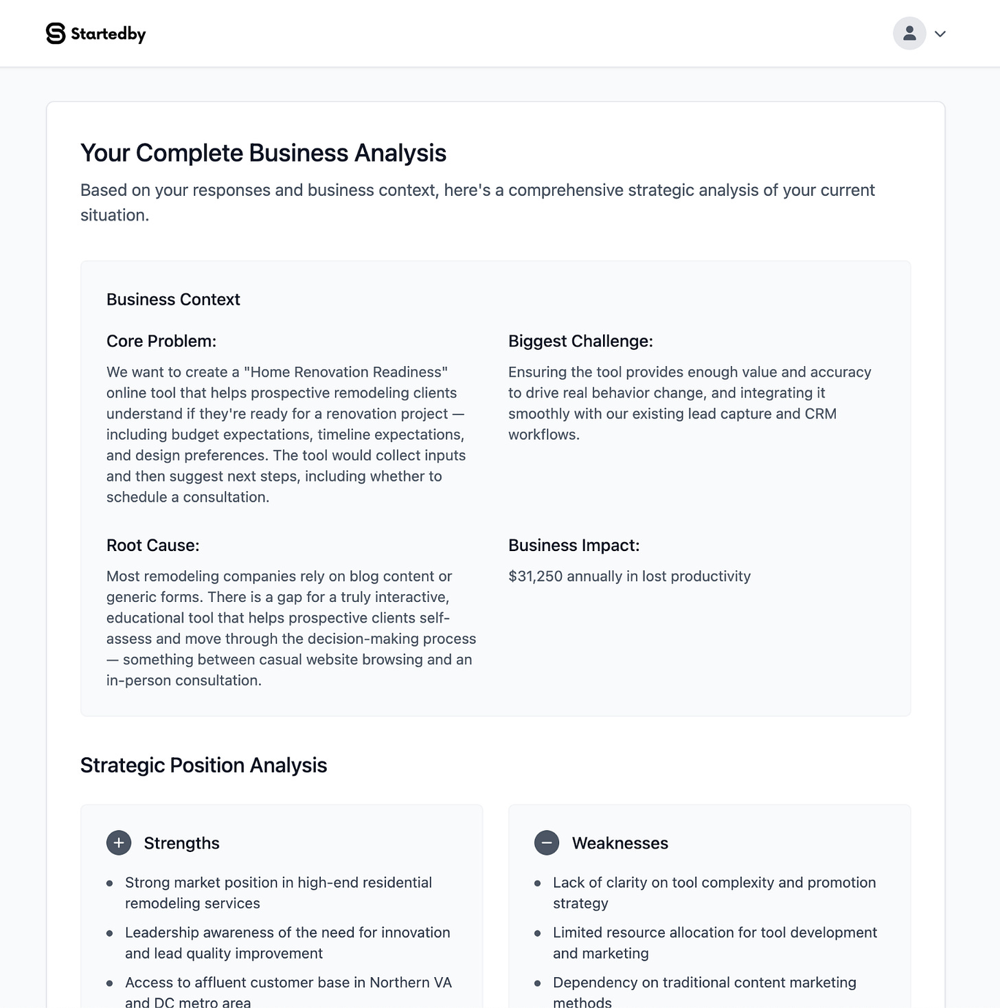 Opportunity Report for Ideas