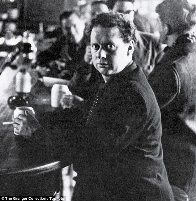 Dylan Thomas in the White Horse Tavern, Greenwich Village, New York City, 1952.