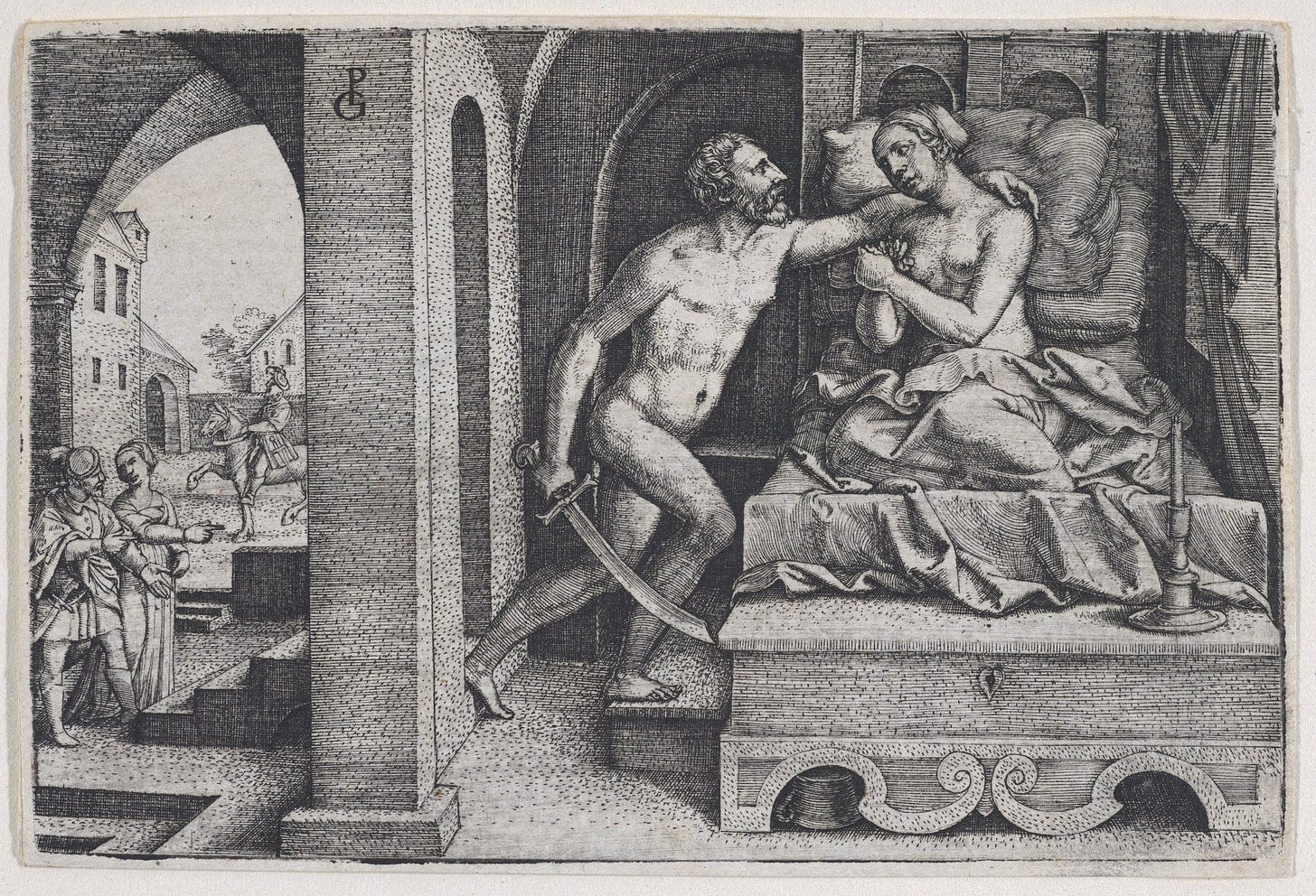 Tarquinius Rapes Lucretia, from Scenes from Roman History MET DP855498