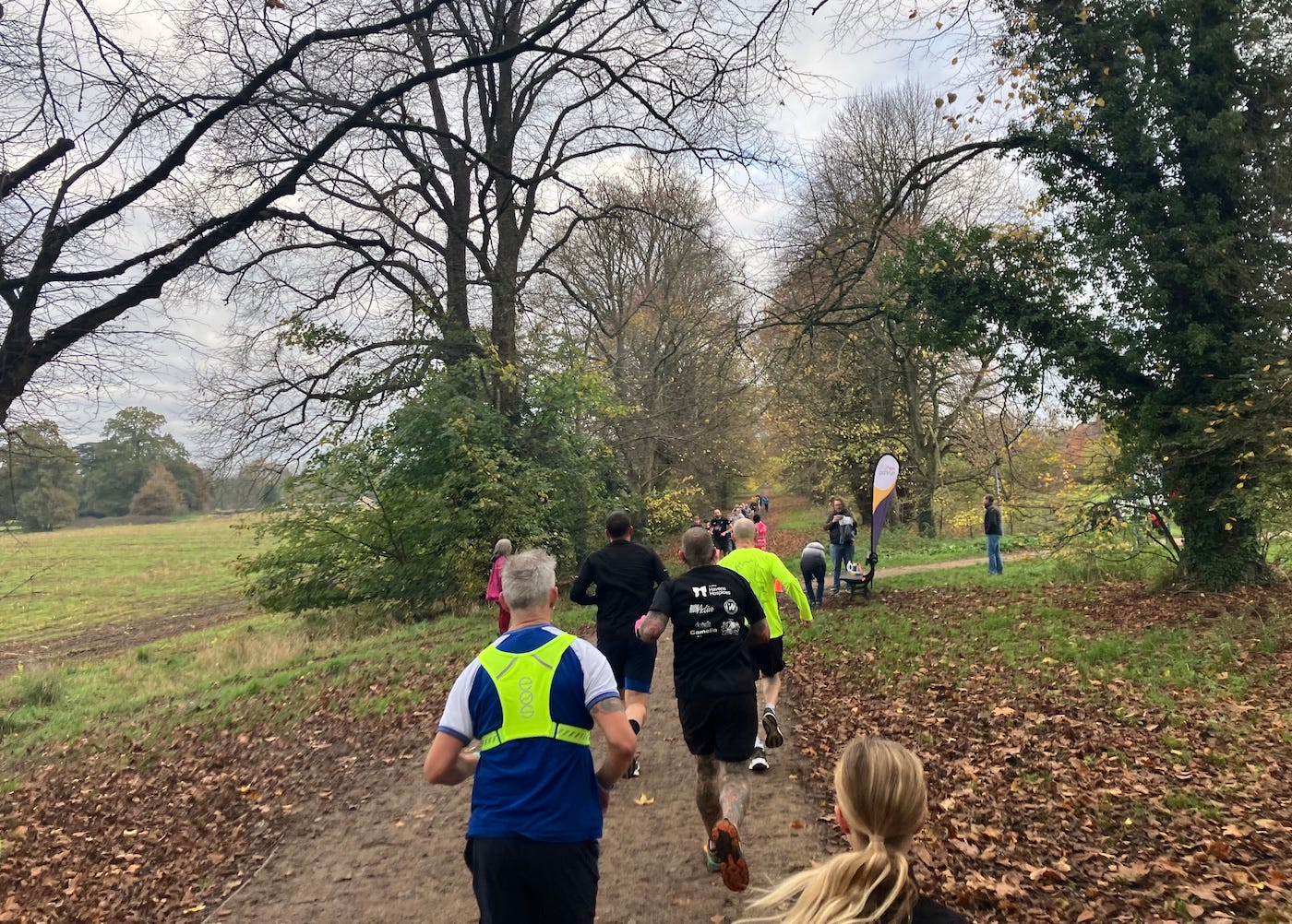 Runners on a path