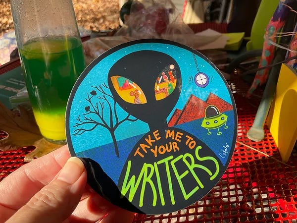 Sticker: Take Me To Your Writers