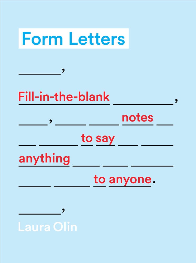 Form Letters: Fill-In-the-Blank Notes to Say Anything to ...