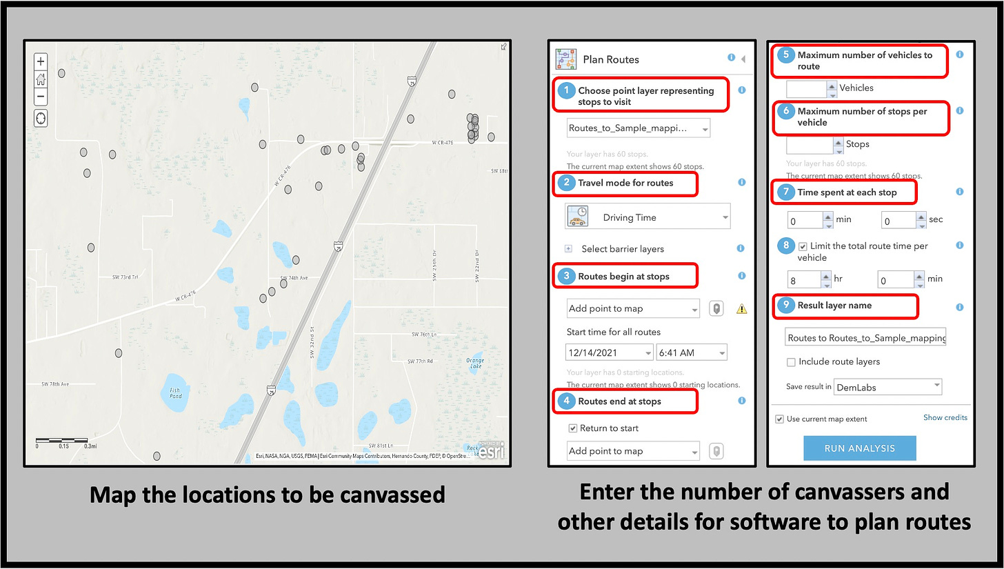 Plan smart canvassing routes with ArcGIS Online