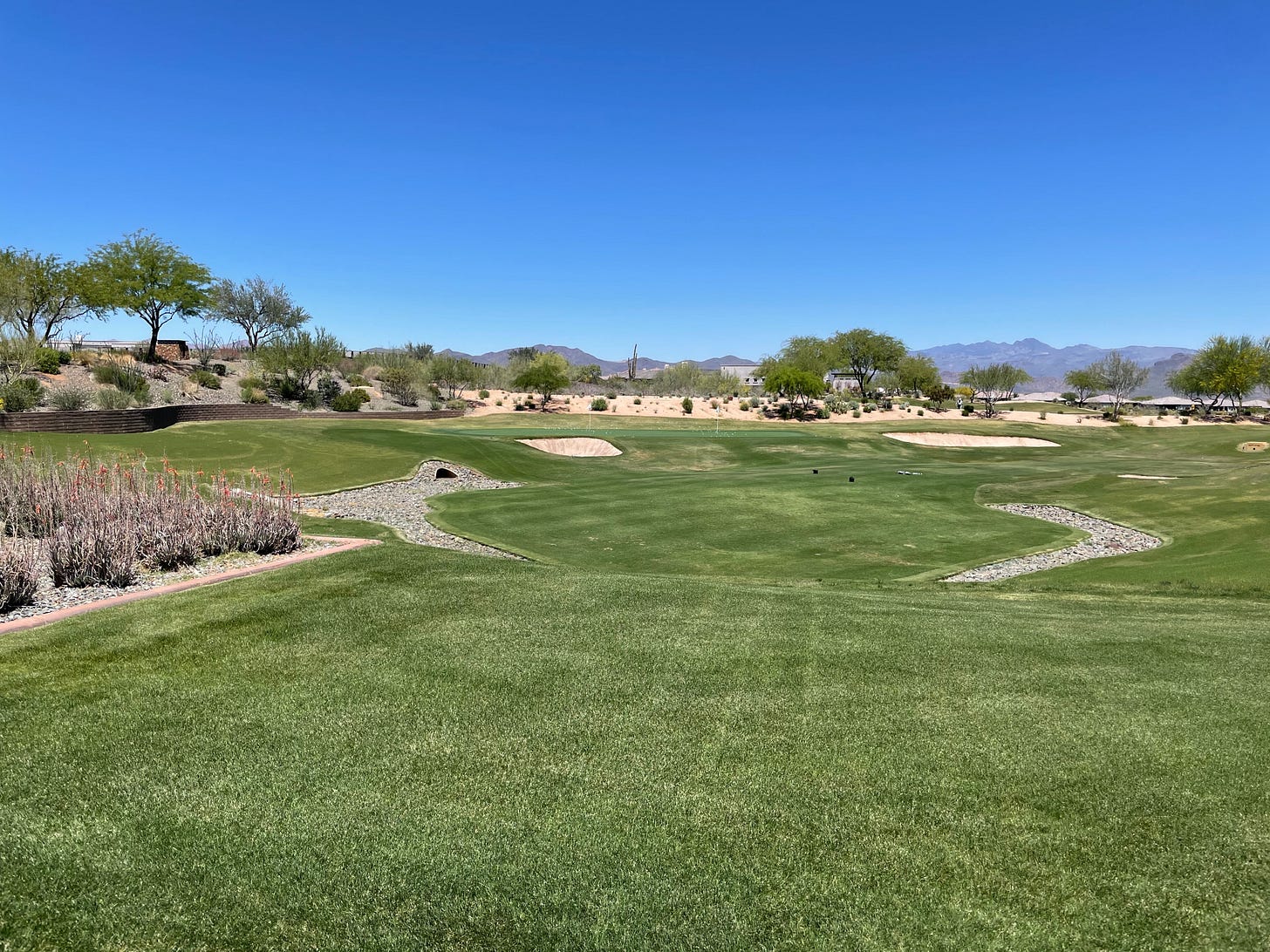 Golf practice area