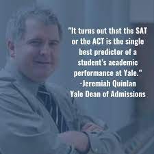 Ivy-Way Academy - 🚀提前準備𝐒𝐀𝐓或𝐀𝐂𝐓考試，迎向名校的成功之路🚀 🎓Jeremiah Quinlan ，作為#耶魯大學的招生官，強調了SAT或ACT是預測學生在耶魯學業表現的最佳指標。這一言論提醒我們，這兩個標準化考試不僅是通向耶魯的大門，更是一把鑰匙，能夠打開學術成功的  ...