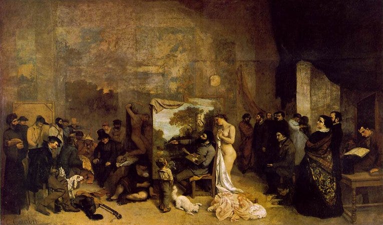 Courbet, The Artist's Studio, a real allegory summing up seven years of my  artistic and moral life (article) | Khan Academy