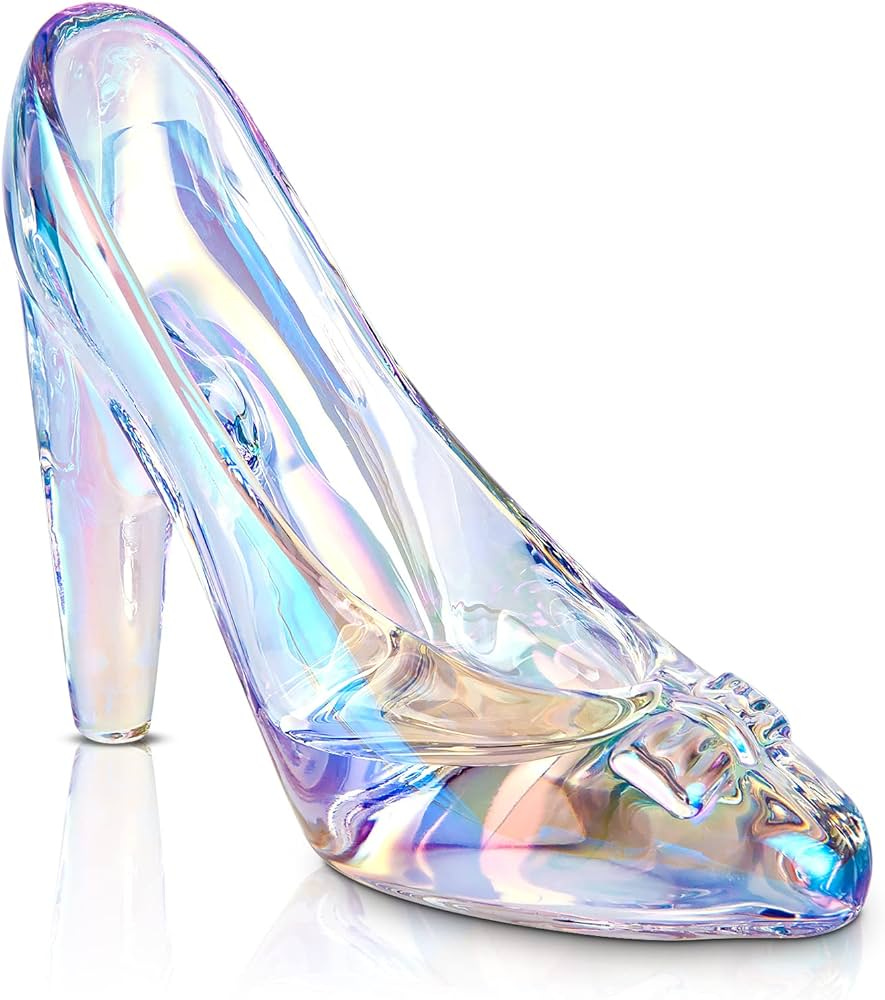 Cinderella Shoe Decor, Crystal High Heels Shoes Ornaments Glass Slipper  Decoration Gift for Wedding Birthday Halloween Christmas Party, Colorful ...