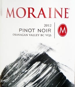 Moraine Pinot Noir 2012 Label - BC Pinot Noir Tasting Review 19