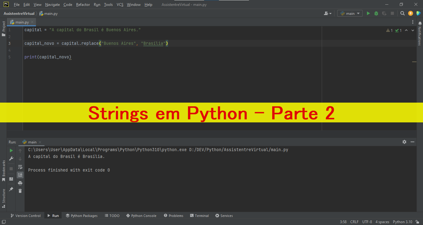 Trabalhando com strings em Python – parte 2