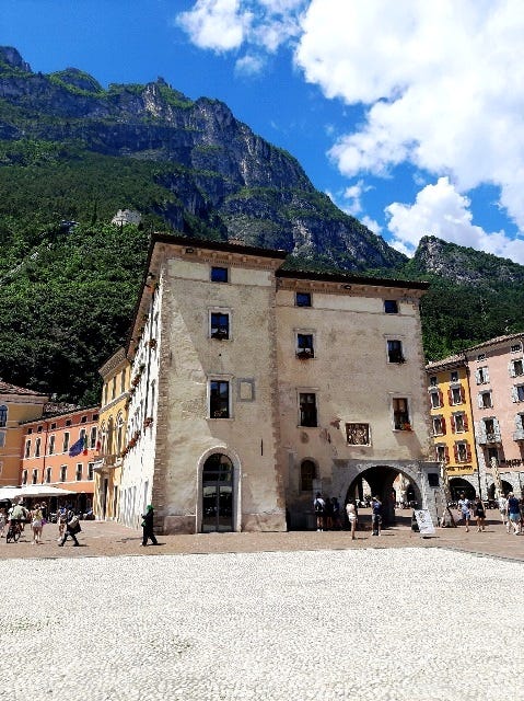 Riva del Garda; a small town between lake Garda and Trentino mountains