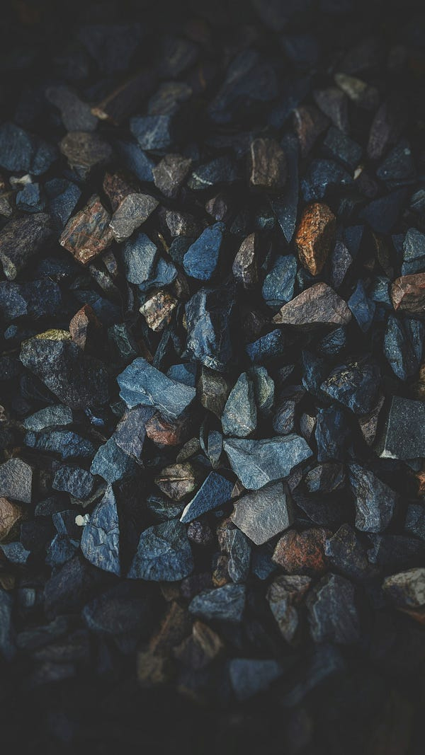 pieces of stone colored rocks.