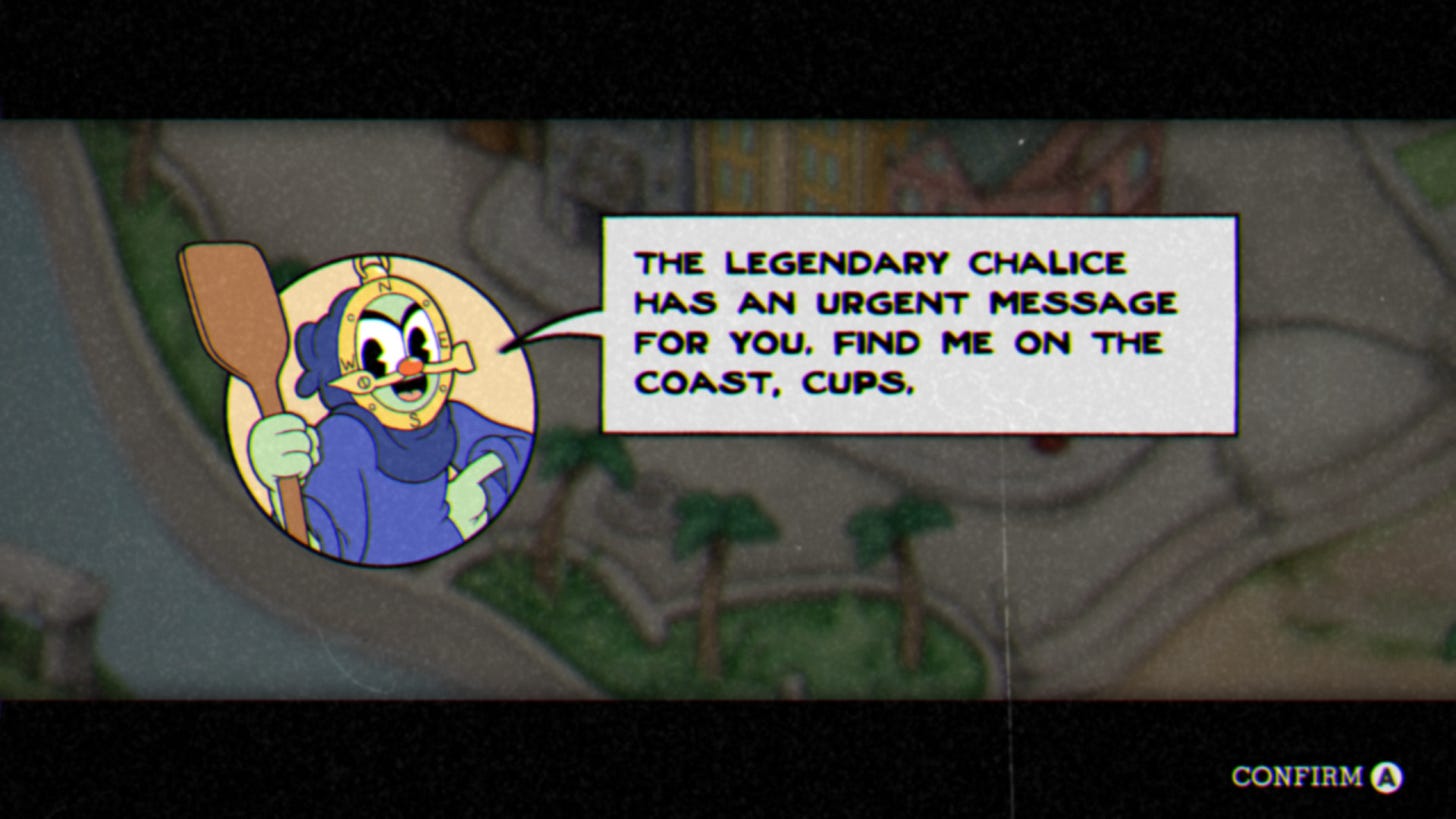 A dialogue un cuphead