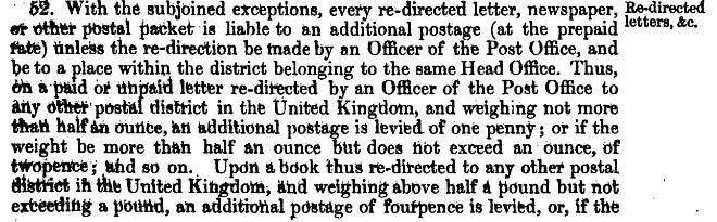 British Postal Guide of 1856