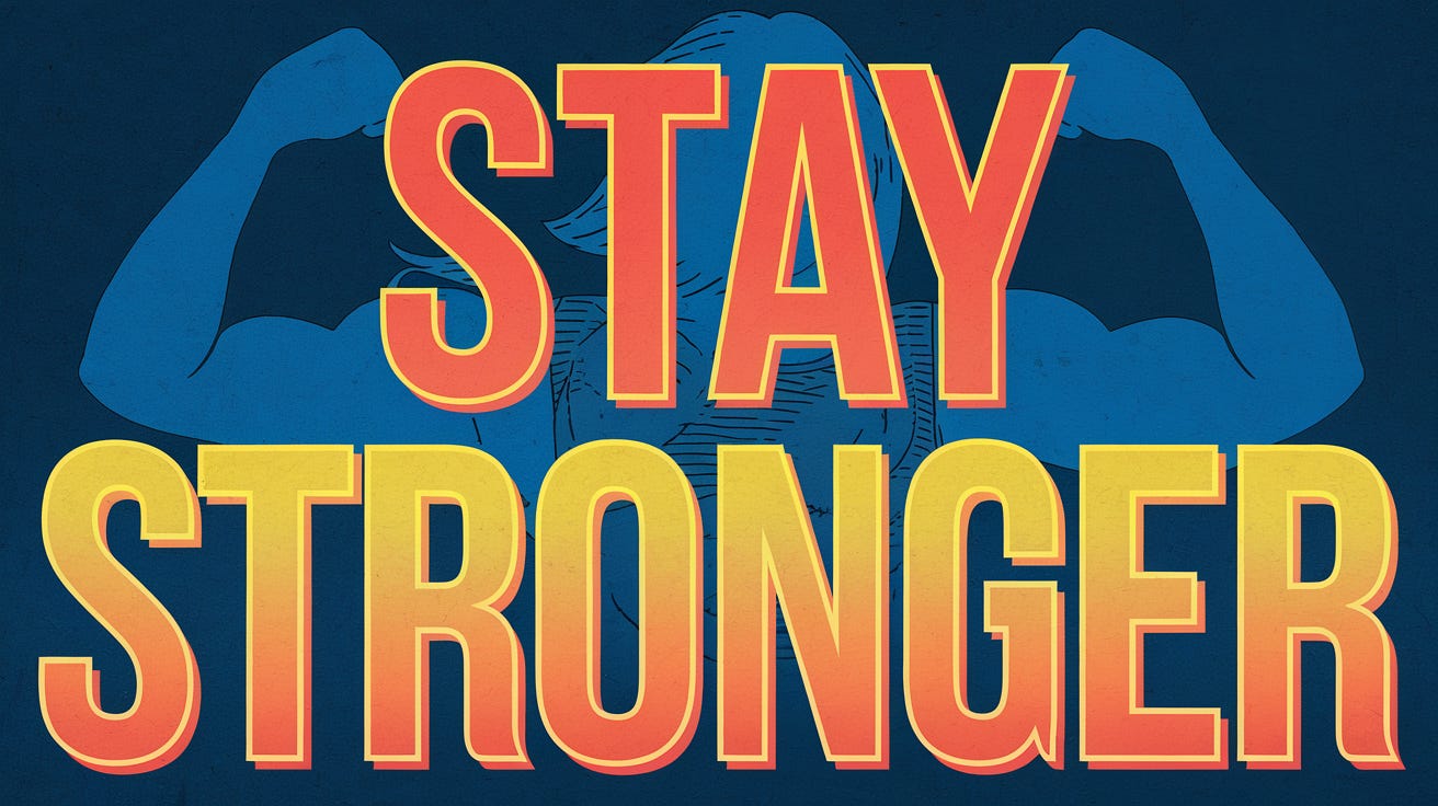 To cheer up a teammate, I sent him an e-card saying "stay stronger." E-card creation was done in less than a minute.