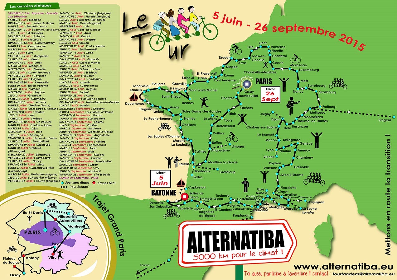 Le Tour Alternatiba, découvrir les alternatives locales à vélo
