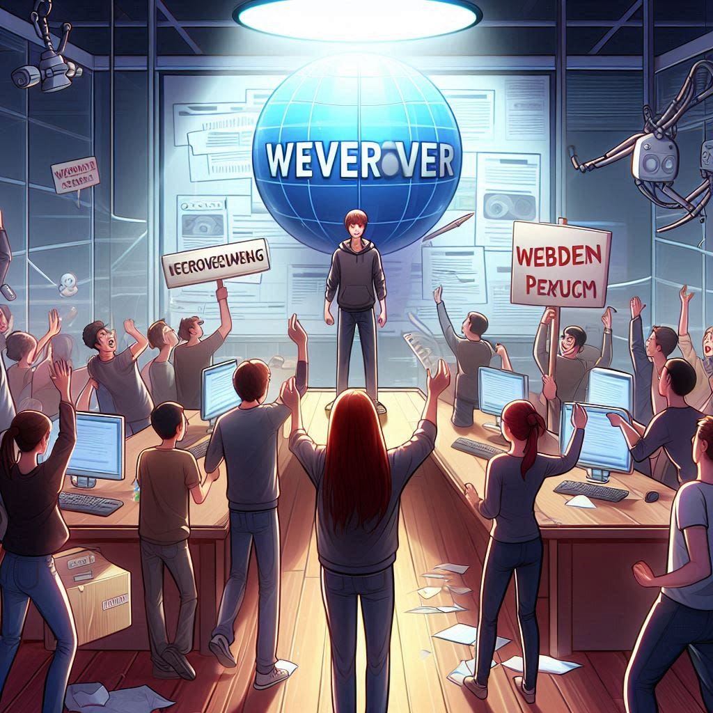 A group of people taking over a web3 project after the developer abandoned the project